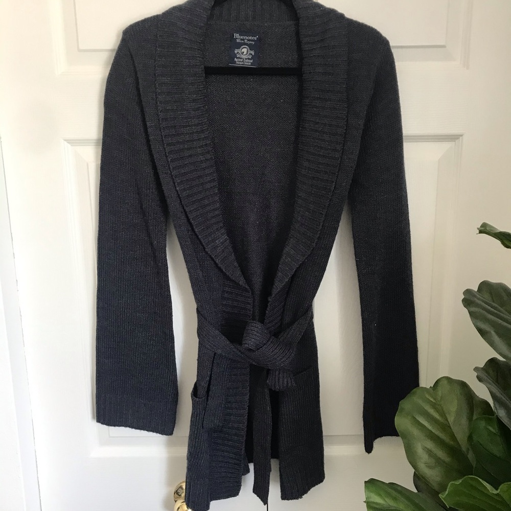 Blue ores Wrap Tie-Waist Sweater Size Small